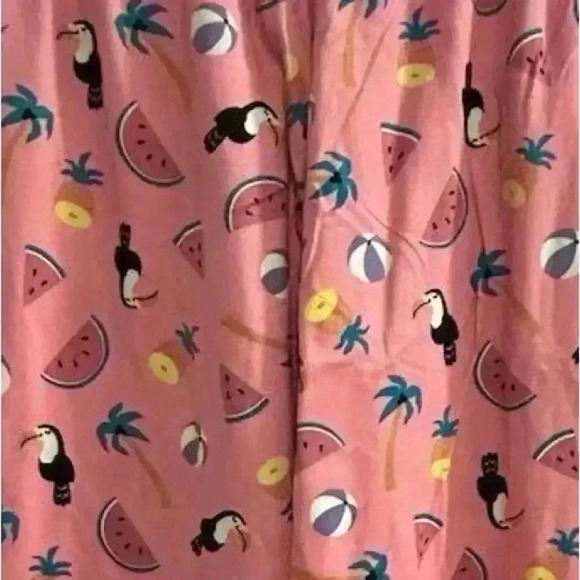 Chelsea Peers Women's XS Pajama Set Tropic Like It's Hot in White and Pink - Picture 7 of 12